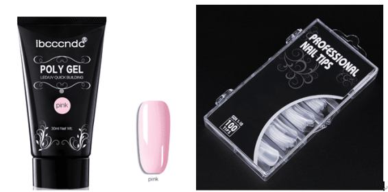 Painless And Rapid Extension Of Crystal Glue100-piece Boxed With Scaled Nail Crystal (Option: Pink)