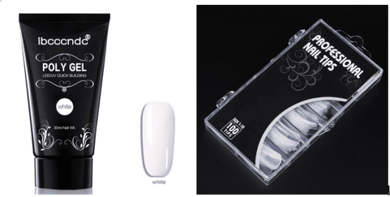 Painless And Rapid Extension Of Crystal Glue100-piece Boxed With Scaled Nail Crystal (Option: White)