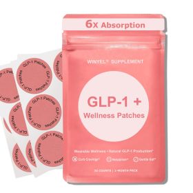 GLP-1 Patches Advanced Formula With Berberine,  Chromium, Pomegranate, Cinnamon, Green Tea & L-Glutamine 30 Count (Option: 1pcs)