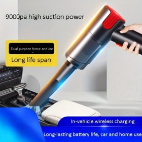 Wireless-red Car Vacuum Cleaner Wireless Usb Charging Car Vacuum Cleaner Home Handheld Mini Desktop Vacuum Cleaner Portable (Option: Red)