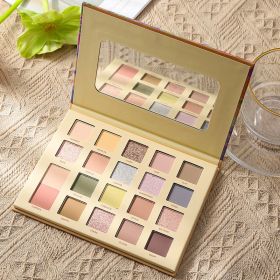 20 Colors Shiny Eyeshadow Palette Matte Rose Color Earth Eye Shadow Polarized Glitter Long Lasting Eye Makeup Cosmetic 2025New (Color: New style)