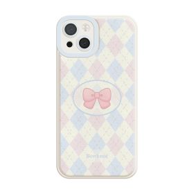Zhitai is applicable to Apple mobile phone case 14 plain leather case; iphone13Pro Tiktok hot sale xsmax bow 78p (Applicable model: Apple 13PROMAX, colour: BQ3756 plain skin white)