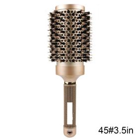 Round Brush For Blow Drying; Nano Thermal Ceramic & Ionic Tech Hair Brush With Boar Bristles; Professional Round Barrel Brush For Styling; Curlin (size: 45#2.08in)