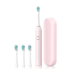Remarkable Goodz Electric Toothbrush With 4 Brush Heads (Color: Pink)