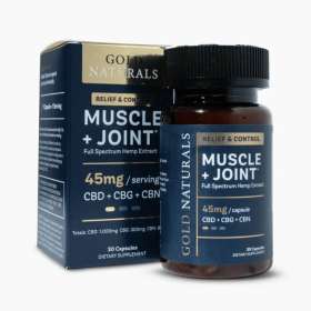 Muscle + Joint Relief Softgels - Full-Spectrum Hemp Capsules with CBD, CBG & CBN for Pain Recovery, Mobility & Comfort (Strength: Light, size: 30 CAPSULE JAR)