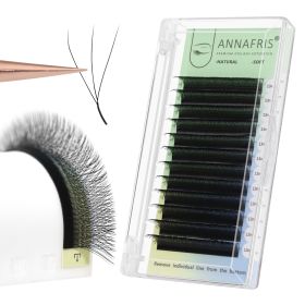ANNAFRIS 4D YY Shape Eyelash Extension Makeup Mesh Net Cross 2D Y Shape Premade Fans Lash Extension Hand Woven Natural Soft Light Mink False Lash (Length: 8-15mm Mix, Curl: D)