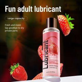 Water-Based Lubricant, Long-Lasting, Non-Sticky, Safe for Toys, Ideal for Men, Women, and Couples, Lubrication Gel for Toys, Large Volume, Gentle (Flavor: strawberries)